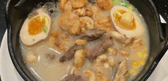 Tonkotsu Ramen with Combo (chicken. beef. and shrimp)