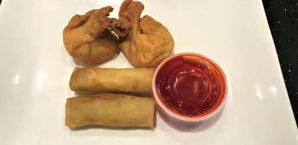 Mini app 2 Crab Puff 2 Veg Roll