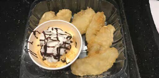 Fried banana ice cream