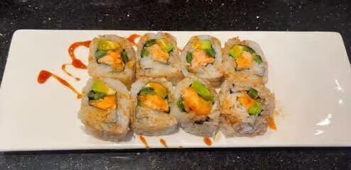 Tempura salmon Jalapeno roll (cooked)